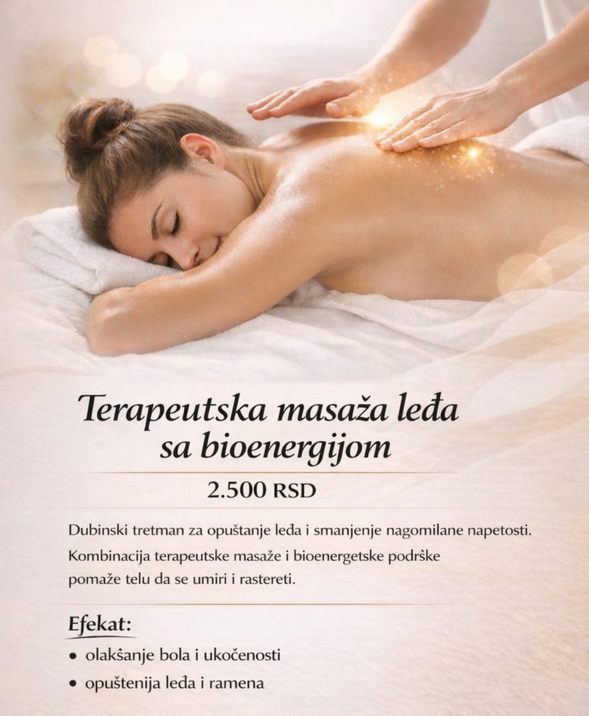Terapeutska masaža leđa sa bioenergijom